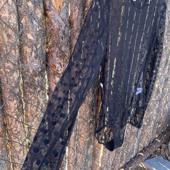 Sheer Polka Dot Bodysuit - Picture 2 of 8